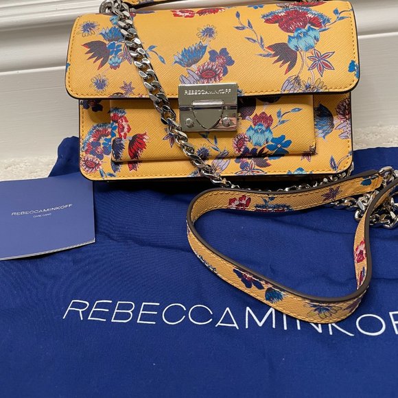 Rebecca Minkoff Leather Floral Crossbody/Shoulder Bag - Picture 9 of 11